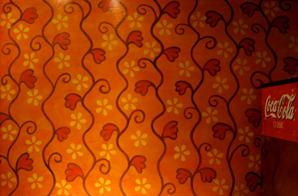 Orange swirly pattern