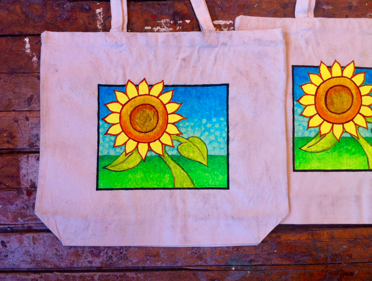 Sunflower Image on Bags