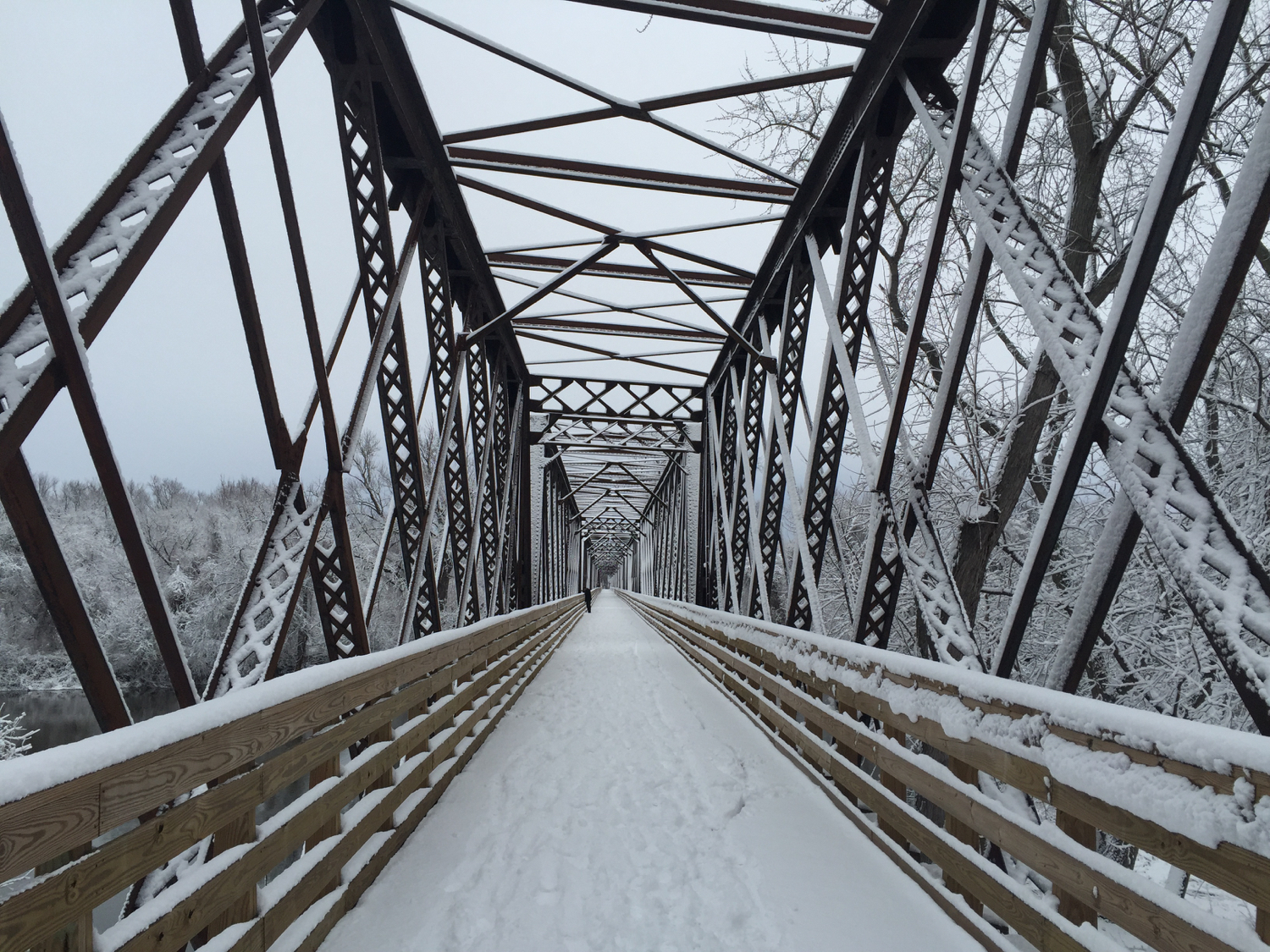 January - Norwottuck Rail Trail bridge