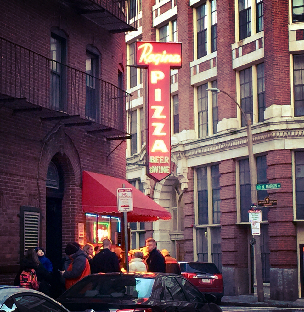 Regina Pizza, in Boston's North End — copyright Trace Meek